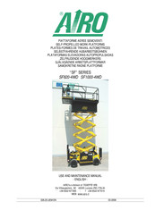 Airo SF series Use And Maintenance Manual