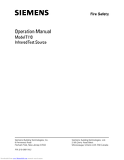 Siemens T110 Operation Manual