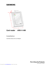 Siemens AR6111-MX Installation Manual