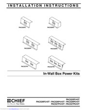 CHIEF PAC526P4-KIT Installation Instructions Manual