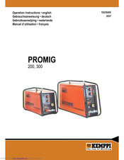 Kemppi Promig 200 Operation Instructions Manual