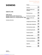 Siemens SIMATIC Mobile Panel 277F IWLAN V2 Operating Instructions Manual
