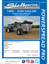 Shelbourne Powerspread Pro 1800-2300 Operator's Manual