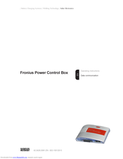 Fronius Power Control Box Operating Instructions Manual