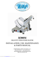 BIRO B300m Installation - Use - Maintenance