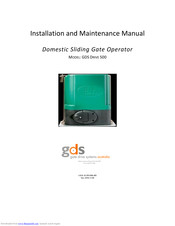 GDS GDS DRIVE 500 Installation And Maintenance Manual