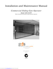 GDS GDS 240 PP Installation And Maintenance Manual