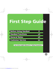 Sharp 930SH First Step Manual