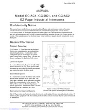 GAI-Tronics GC-AC1 Manual
