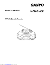 Sanyo MCD-Z160F Instruction Manual