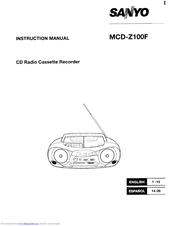 Sanyo MCD-Z100F Instruction Manual