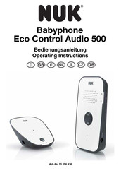 NUK Eco Control Audio 500 Operating Instructions Manual