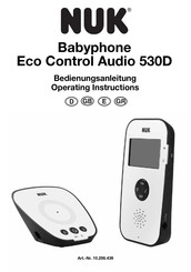 NUK Eco Control Audio 530D Operating Instructions Manual