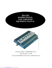 Kaval BDA1250 Manual