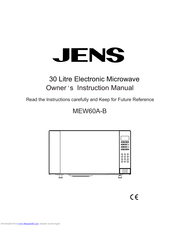 Jens MEW60A-B Owner's Instruction Manual