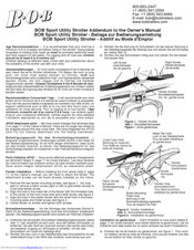 Bob Sport Utility Stroller Owner's Manual