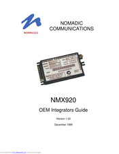 Nomadic NMX920 Integrator Manual