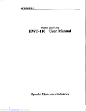 Hyundai HWT-110 User Manual