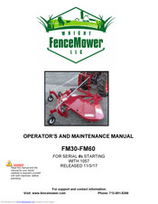 Fence Mower FM30 Operator And  Maintenance Manual