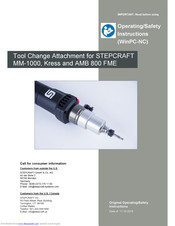 STEPCRAFT MM-1000 Operating/Safety Instructions Manual