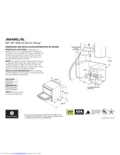 GE JS645ELES Dimensions And Installation Information