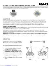 Rab Lighting DLED4R Installation Instructions
