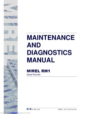 HMH MIREL RM1 Maintenance And Diagnostics Manual