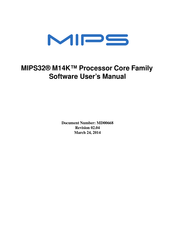 Mips Technologies MIPS32 M14K User Manual