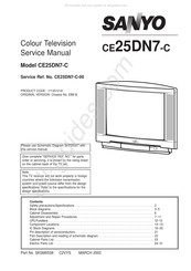 Sanyo CE25DN7-C Service Manual