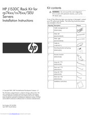 HP J1530C Installation Instructions Manual
