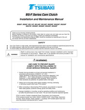 Tsubaki BS250F
BS270F Installation And Maintenance Manual