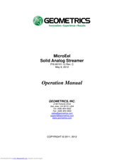 GEOMETRICS MicroEel Operation Manual
