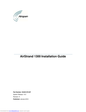 Airspan AirStrand 1300 Installation Manual