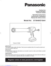 Panasonic EY3640 Operating Instructions Manual