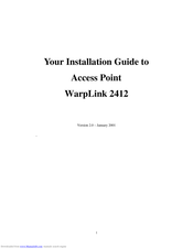 Acer WarpLink 2412 Installation Manual