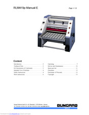 Bungard RLM 419P Manual