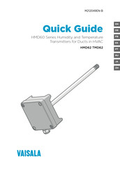 Vaisala TMD62 Quick Manual