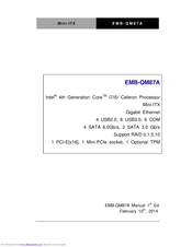 Aaeon EMB-QM87A User Manual