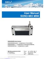 IMKO SONO-MIX MINI User Manual