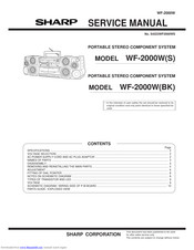 Sharp WF-2000WS Service Manual