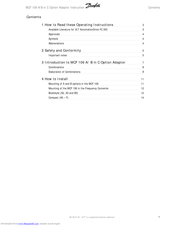 Danfoss MCF 106 Manual