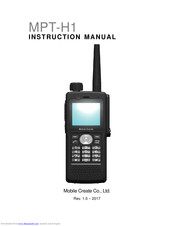 Mobile Create MPT-H1 Instruction Manual