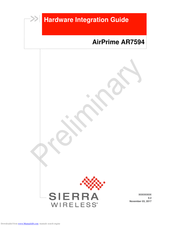Sierra Wireless AirPrime AR7594 Hardware Integration Manual