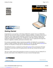 Itronix GoBook Pro Getting Started