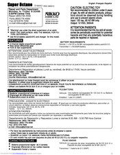 Nikko Super Octane Manual