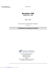 OMM BlueGate 1000 Administrator's Manual