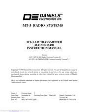 Daniels Electronics Ltd. MT-3 Instruction Manual