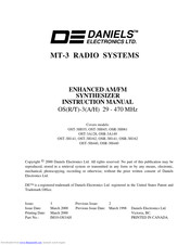 Daniels Electronics Ltd. OSR-3A149 Instruction Manual
