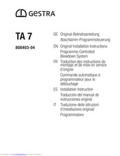 Gestra TA 7 Installation Instructions Manual