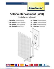 SolarVenti SV K Series Installation Manuals